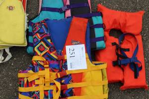 Lot of (4) Life Preservers - (2) Adult, (2) Childrens