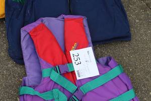 Lot of (3) Life Preservers - (2) Adult, (1) Childrens