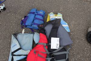 Lot of (4) Life Preservers - (2) Adult, (2) Childrens