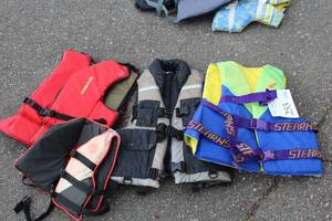 Lot of (4) Life Preservers - (2) Adult, (2) Childrens