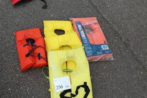 Lot of (5) Life Preservers - (1) Adult, (4) Childrens