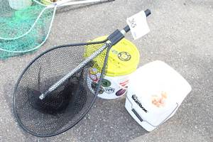 (1) Fish Net, (2) Tackle Buckets