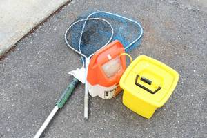 (2) Fish Net, (2) Tackle Buckets