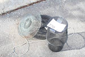 Lot of (3) Collapsible Fish Baskets