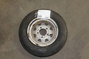 US Trail E5.30-12N82 Trailer Tire on 5-Lug Rim