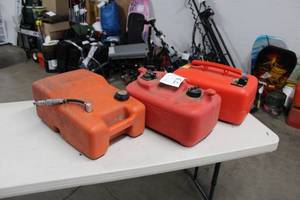 Lot of (3) 6-Gallon Plastic Gas Cans