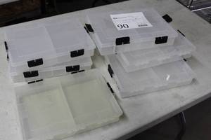 Lot of (6) Falcon FTO300 Plastic Utility Tackle Boxes
