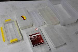 Lot of (6) Plastic Utility Tackle Boxes