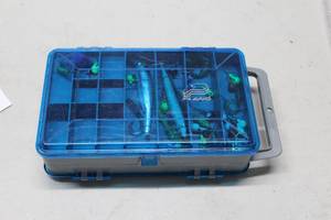 Plastic Utility Tackle Box with Fishing Lures