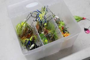 Plastic Utility Tackle Box with Spinner Bait