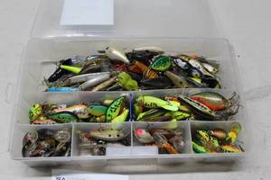 Plastic Utility Tackle Box with Lures