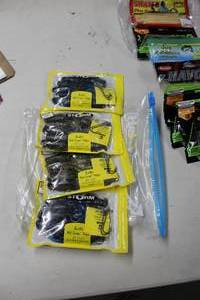 Lot of (4) Storm Rattle Hot Craw Tube Rubber Worms (in original packaging)