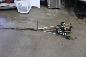 Lot of (10) Fishing Rod with Reel