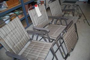 4 Nice padded folding lawn chairs...