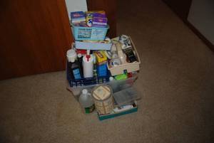 Large lot of household cleaning and...