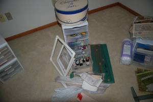 Plastic storage drawers set with th...