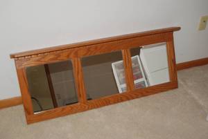 Mirrored wall hanging display 44x18...