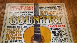 Country Music Metal Sign.