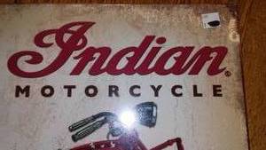 Indian Motorcycle Metal Sign