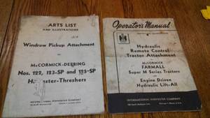 McCormick I.H. International Harvester Manuals (2) 1948, 1953