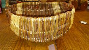Rare Vintage Rose Cree Hand Woven Red River Basket