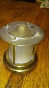 Vintage Brass Crane Lantern