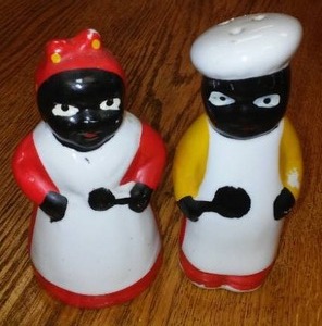Vintage American Salt and Pepper Shakers, with stoppers.