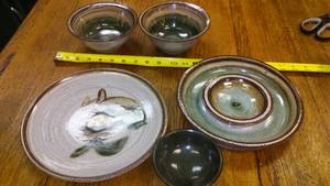 Raku Collectible Pottery, Artist Signed (5)