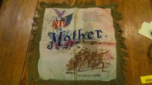 WWII Souvenir Pillow Cover, Over the top.