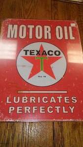 Texaco Oil Metal Sign