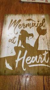 Mermaid at Heart Metal Sign
