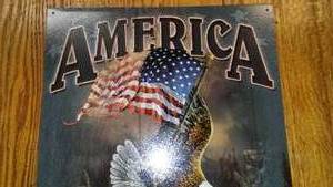 America Freedom Metal Sign