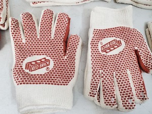 6 New Pairs Red Brick High Heat  General Purpose Work Gloves