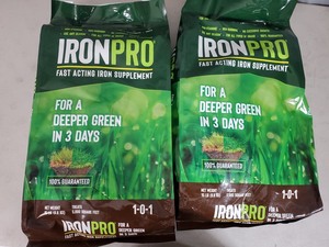 2 New Bags IronPro Iron Supplement for Lawns