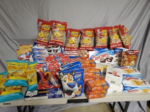 Assorted Hostess Snacks, Cereal, Pork Rinds, Etc.