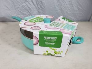 New Green Life Essential Collection 5 Qt Saute Pan with Lid
