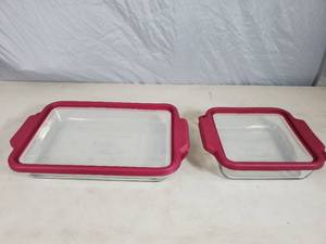 2 New Pioneer Woman Glass Baking Dishes with Lids