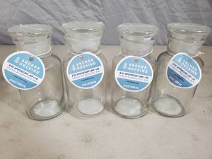 New Set of 4 Anchor Hocking Apothecary Jars