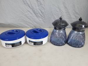 2 New Glass Tabletop Torches and 2 New Pool Chlorinators