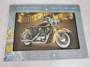 New Biker For Life Tempered Glass Cutting Board