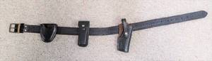 Black Belt with Holster, Hand Cuff and Multi-ToolKnife Holders