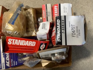 box of car parts