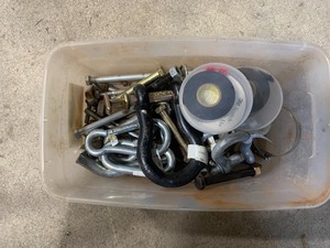 box of misc hardware