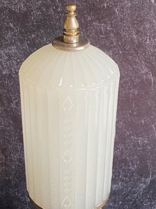 lot 22 image: Houze Moonstone Glass Skyscraper Lamp