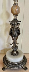 lot 35 image: Vintage Art Deco Double Socket Figural Floor Lamp