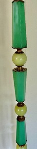 lot 49 image: Vintage Art Deco Uranium and Jadeite Floor Lamp