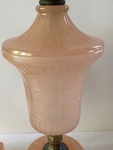 lot 93 image: Two Vintage Art Deco Coralex Vanity Lamps