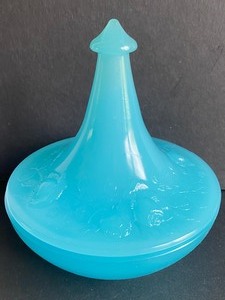 lot 83 image: Houze Glass Covered Dish in Baby Blue