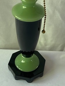 lot 68 image: Vintage Black and Nile Green Houze Lamp