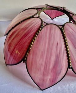 lot 150 image: Vintage Pink Tulip Lamp Shade